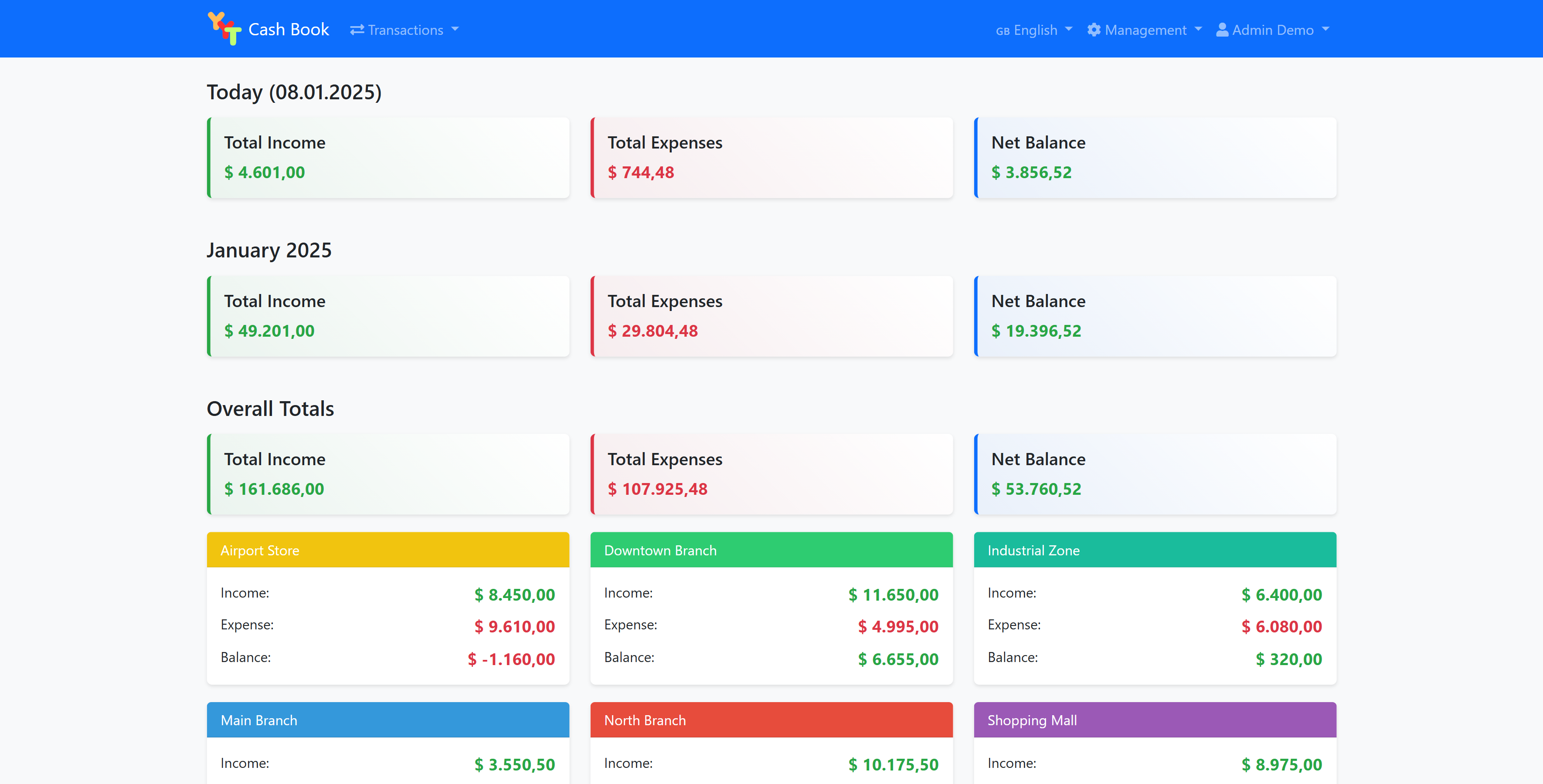 Cash Book - Professional Financial Management System